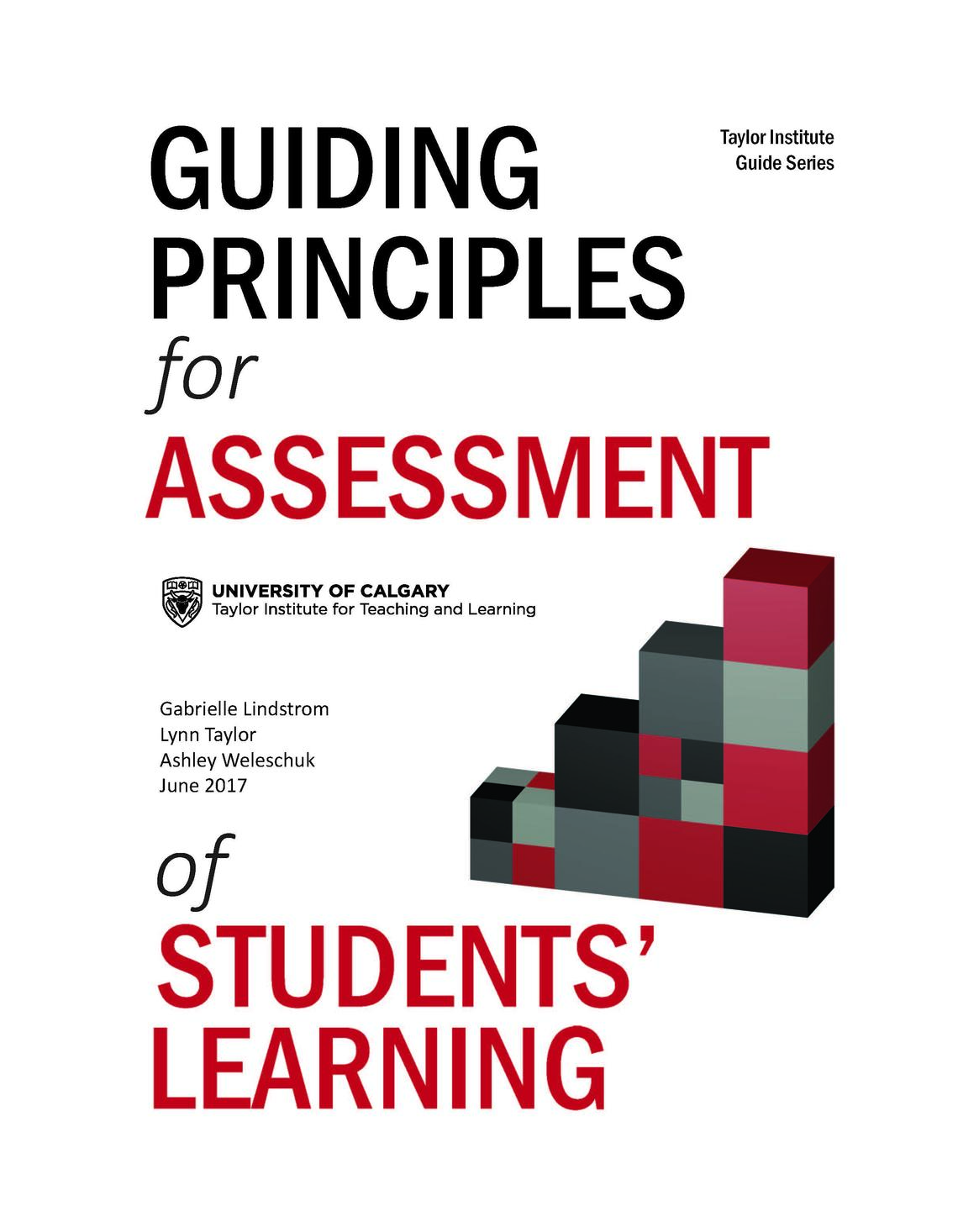 Guiding Principles for Assessment of Students' Learning Guiding Principles for Assessment of Students' Learning